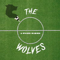 The Wolves poster art shows an overhead view of a person on a soccer field. The person's shadow is in the shape of a wolf's head. Text: 